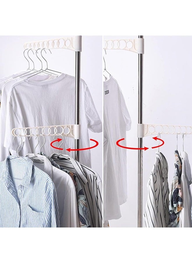 Taimi Portable Garment Drying Rack 4-Tier Clothes Drying Rack Foldable Stainless Steel Standing Drying Rack Clothes Rack with Telescopic Pole Hanger Indoor Outdoor for Hanging Laundry  - Image 5