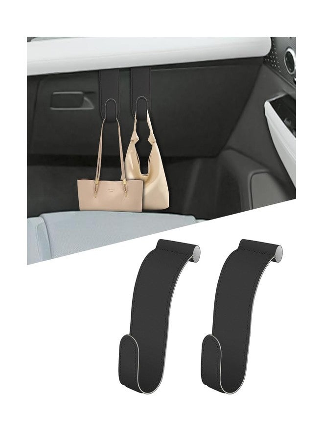 Bittwee Car Co-Pilot Glovebox Hooks, 2PCS Anti-Scratch Vehicle Passenger Seat Storage Hanger for Handbag Purse Umbrellas, Auto Interior Organizer, Universal for SUV Sedan Truck(Black) - Image 1
