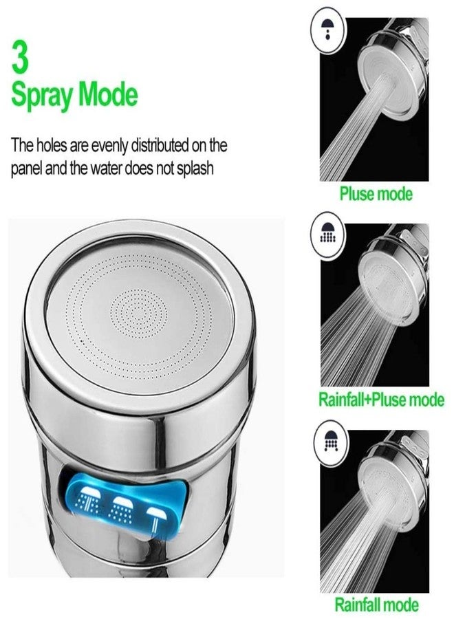 pepplo 360 Degree Rotating Water-Saving Sprinkler, Faucet Aerator, Adjustable Head Nozzle Splash-Proof Filter Extender Sprayer for Kitchen, Bathroom (Three Mode Long, Faucet Head With Nozzle - C2) - Image 5