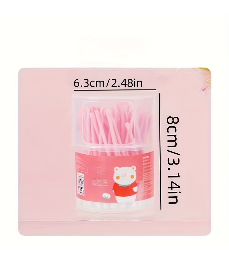 Blue 100pcs Cotton Swab Ear Cleaning Sticks Disinfection Pottery Ear Spoons - Image 2