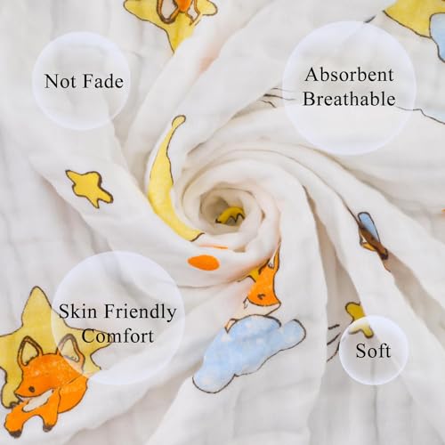 CUTEABLY Super Soft Baby Blanket, 85 x 85 cm (Pack of 3) - Image 5