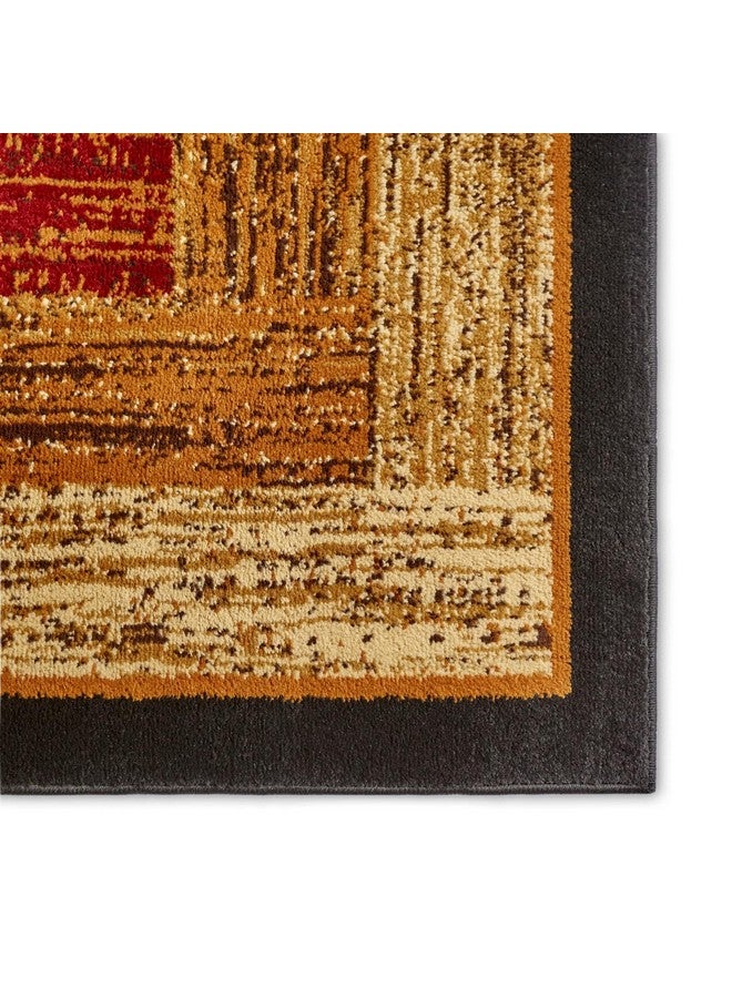 Home Dynamix Royalty Vega Contemporary Geometric Area Rug, Black/Brown, 43"X62" - Image 4