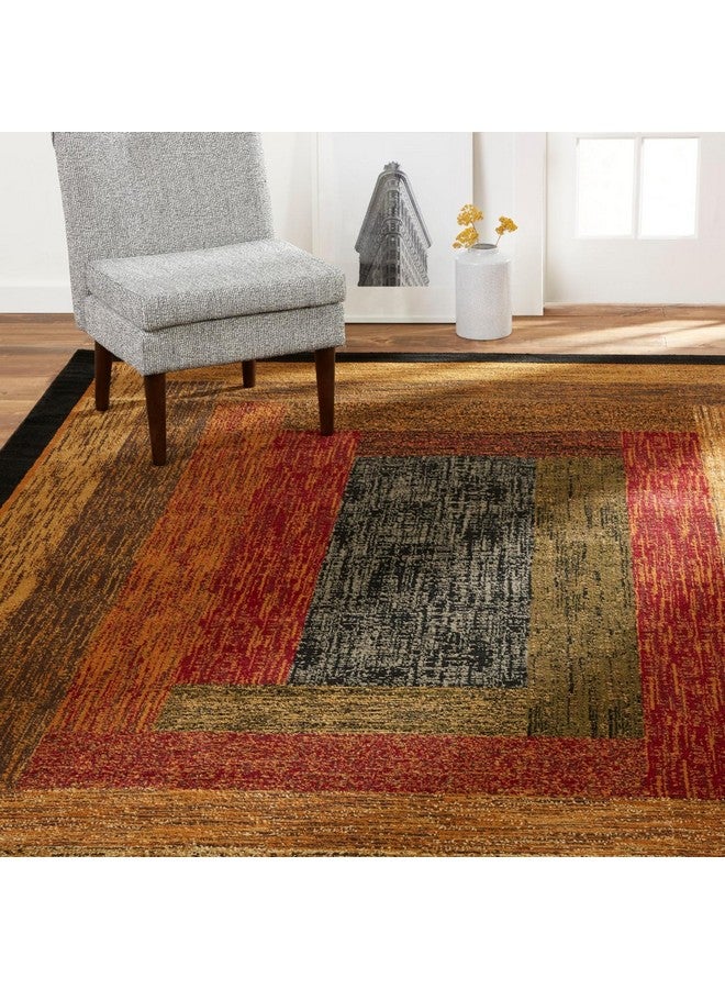 Home Dynamix Royalty Vega Contemporary Geometric Area Rug, Black/Brown, 43"X62" - Image 2