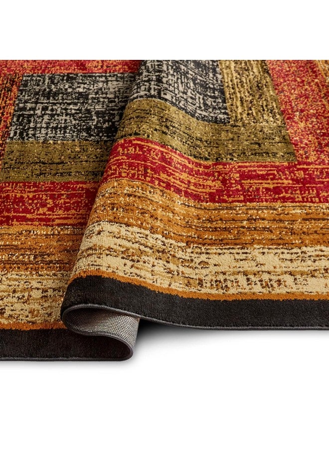 Home Dynamix Royalty Vega Contemporary Geometric Area Rug, Black/Brown, 43"X62" - Image 5