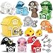 Grarain Toddler Learning Farm Barn Animals Toys Includes 10 Animals 10 Barns10 Keys Montessori Counting Matching Sorting Educational Farm Animal Toys for Kids - Image 2