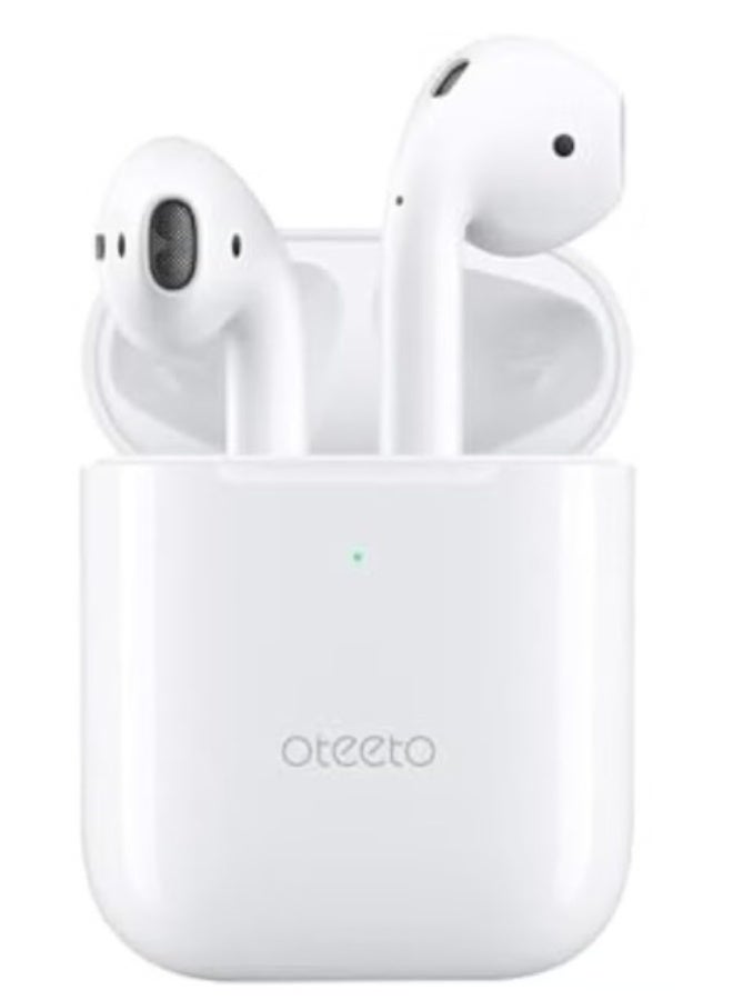 OTEETO OT3 True Wireless Bluetooth Earphones in White | Super Bass Sound with HD Microphone | Noise Cancellation & Touch Controls | Lightweight In-Ear Design | Long Battery Life | Perfect for Calls, Music, Gym & Travel - Image 1
