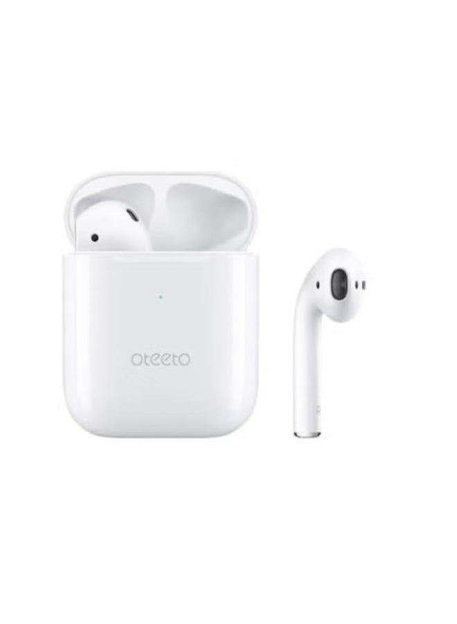 OTEETO OT3 True Wireless Bluetooth Earphones in White | Super Bass Sound with HD Microphone | Noise Cancellation & Touch Controls | Lightweight In-Ear Design | Long Battery Life | Perfect for Calls, Music, Gym & Travel - Image 3