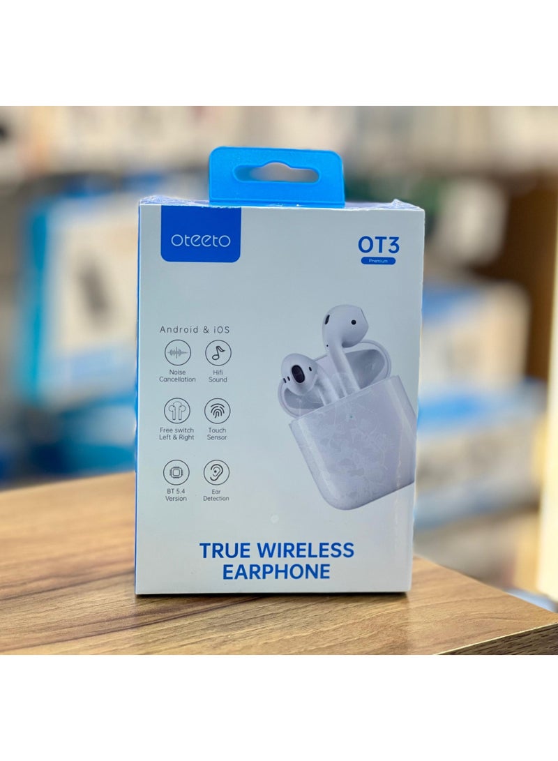 OTEETO OT3 True Wireless Bluetooth Earphones in White | Super Bass Sound with HD Microphone | Noise Cancellation & Touch Controls | Lightweight In-Ear Design | Long Battery Life | Perfect for Calls, Music, Gym & Travel - Image 5