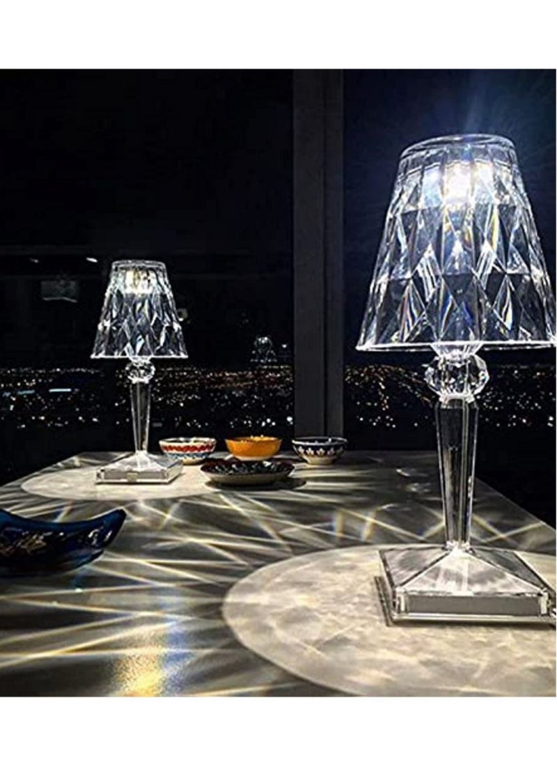 مصباح مكتب، ضوء LED لمسي قابل للشحن من الأكريليك، ضوء ليلي لجانب السرير، غرفة النوم، غرفة المعيشة، غرفة الضيوف، طاولة الكومود - Image 3