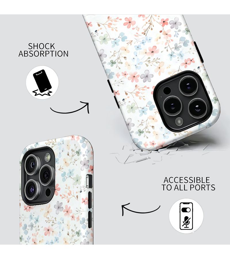 غلاف هاتف Iphone 13 Pro بفيلم زهري متعدد الألوان 1 بطبقتين، بتغطية كاملة ومقاوم للسقوط. - Image 5