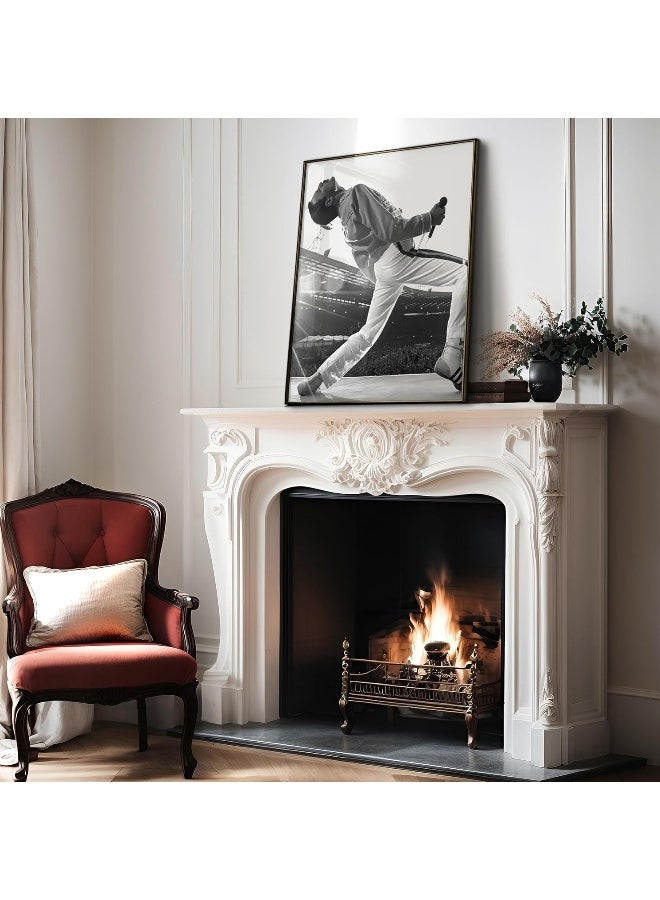 Poster Master Queen Live At Wembley - Freddie At A Concert Print - Music Photography - Black And White Art - Great Studio Or Living Room Decor - 8X10 Unframed Wall Art - Image 4