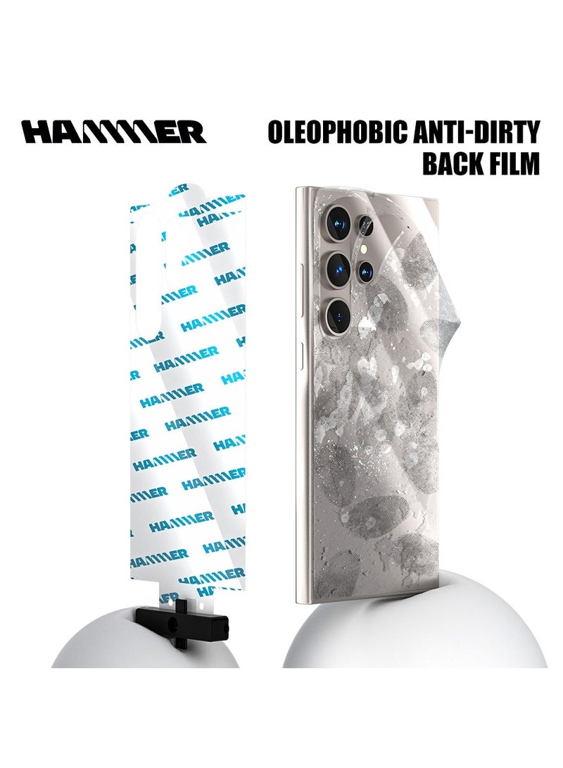 Samsung S25 ULTRA Complete Hammer Package, Anti-yellowing, Drop-resistant, Slim Crystal Case, Full Lens Protection, Anti-scratch Comes with 2 Clear Front Protectors and a Cover