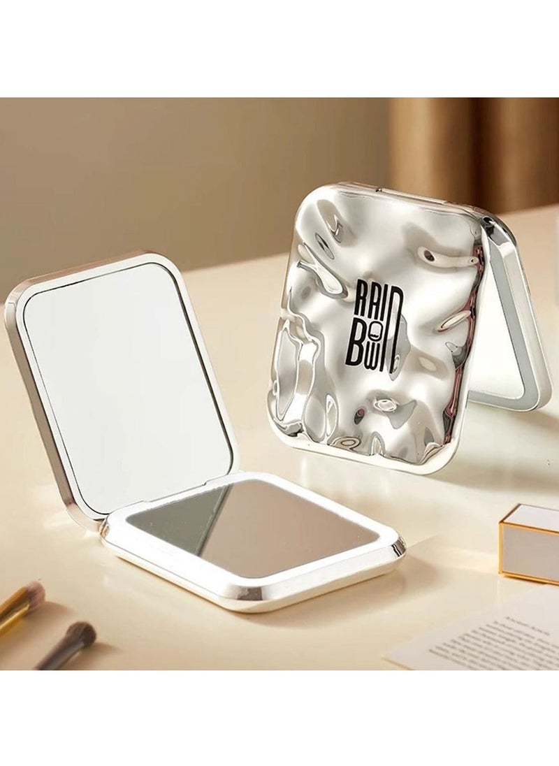 Generic - Compact LED Lighted Makeup Mirror - 3.4 x 2.9 Inch Foldable Mirror with Lights, Magnification Feature - Portable Illuminated Vanity Mirror for Makeup - Image 1