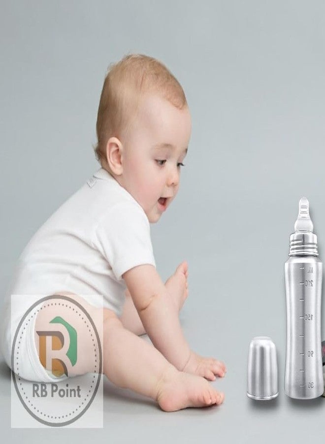 RB POINT Seal of Safety Jointless 304 SS Bottles for Newborns & Toddlers Steel Baby Feeding Bottle, Milk Feeding- Water Feeding (1 Piece Bottle) - Image 5