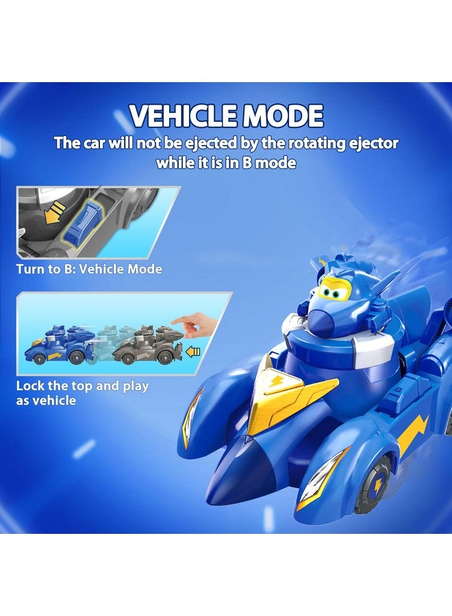 SUPER WINGS Alpha Group Super Wings Jerome Spinning Battling Tops & Cars Toys, Blue Car Toys Little People Race Toy Cars for Kids Age 3+ Boys, Best Gifts for Kids Boys Girls - Image 3