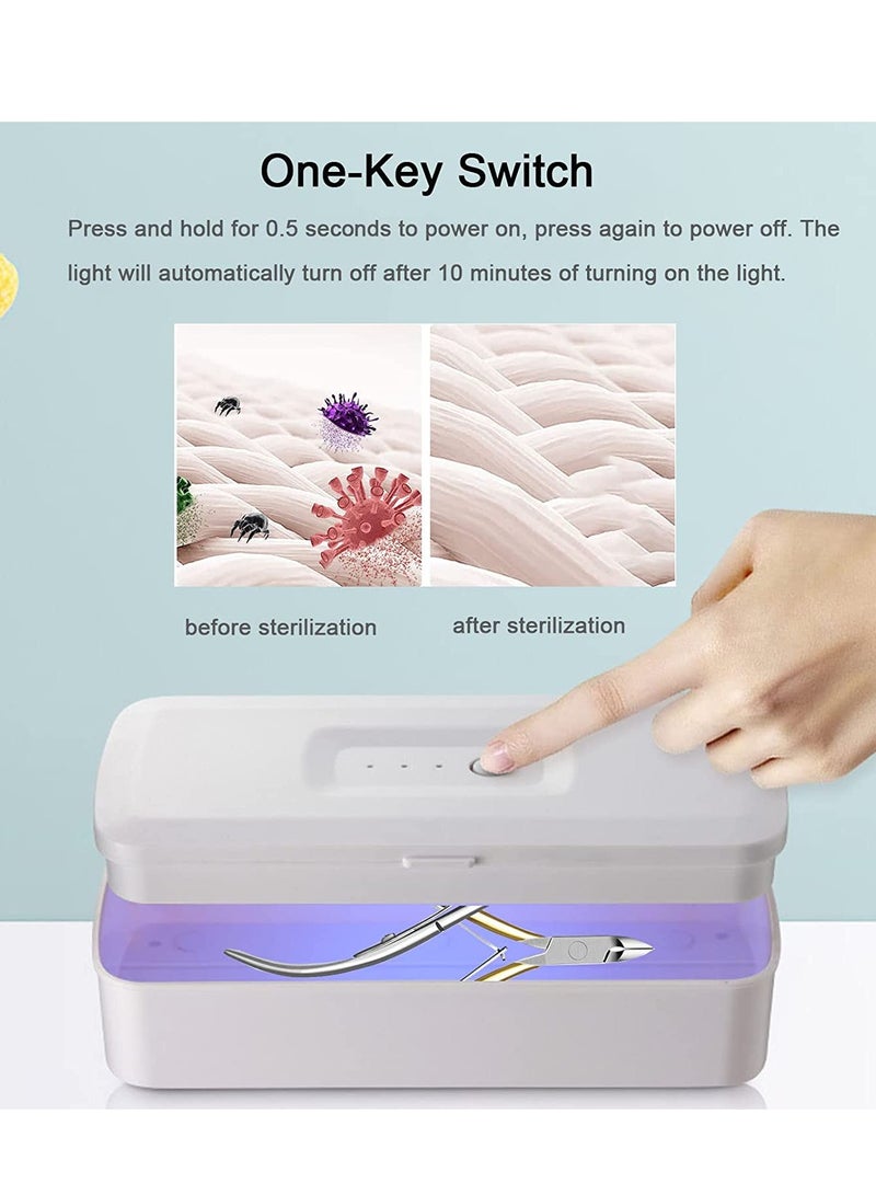 Mini Sterilizer, UV Bactericidal Lamp, Sterilizing box for Phones Glasses Jewelry Headphone key Pacifier, Portable Hand Held Germicidal Underwear Sterilizer, Emitting 265nm Ultraviolet Shortwave - Image 2
