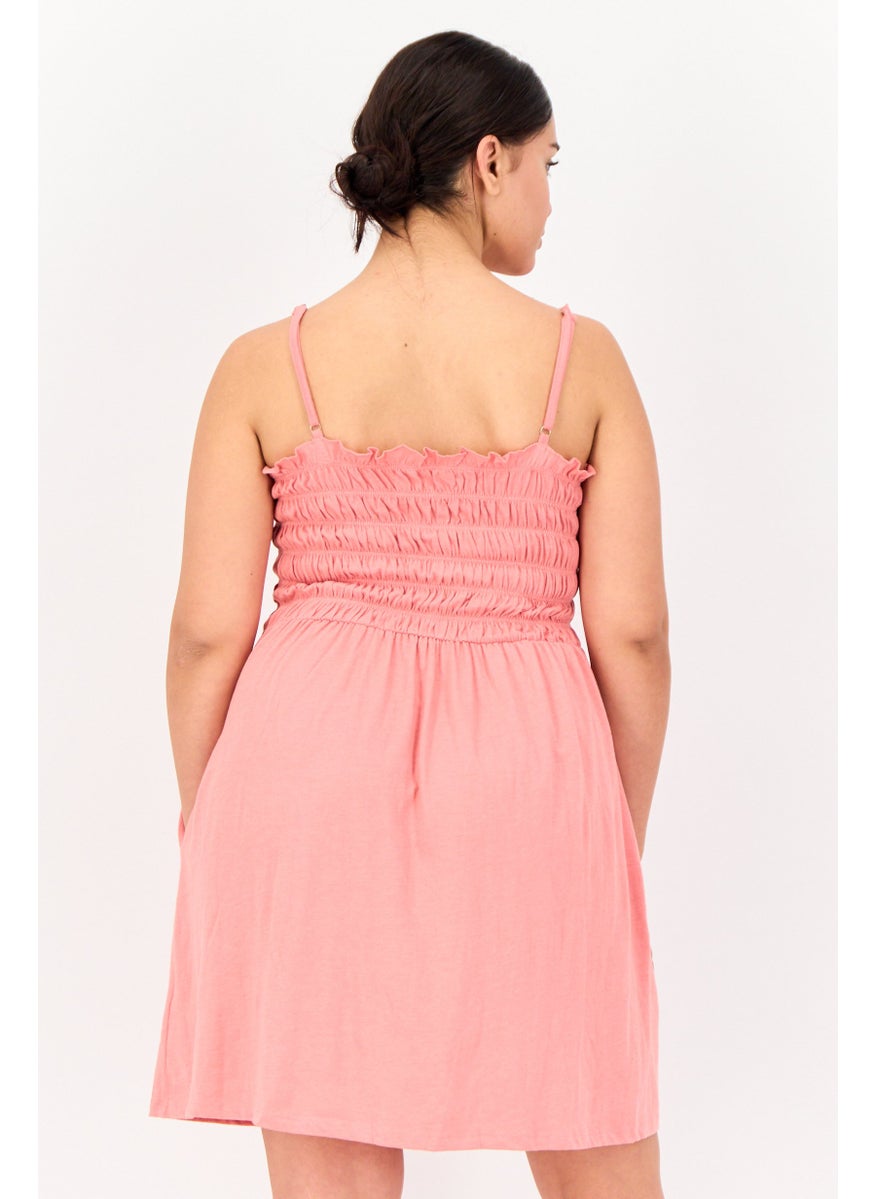 ONLY Women Textured Mini Dress, Old Pink  - Image 3