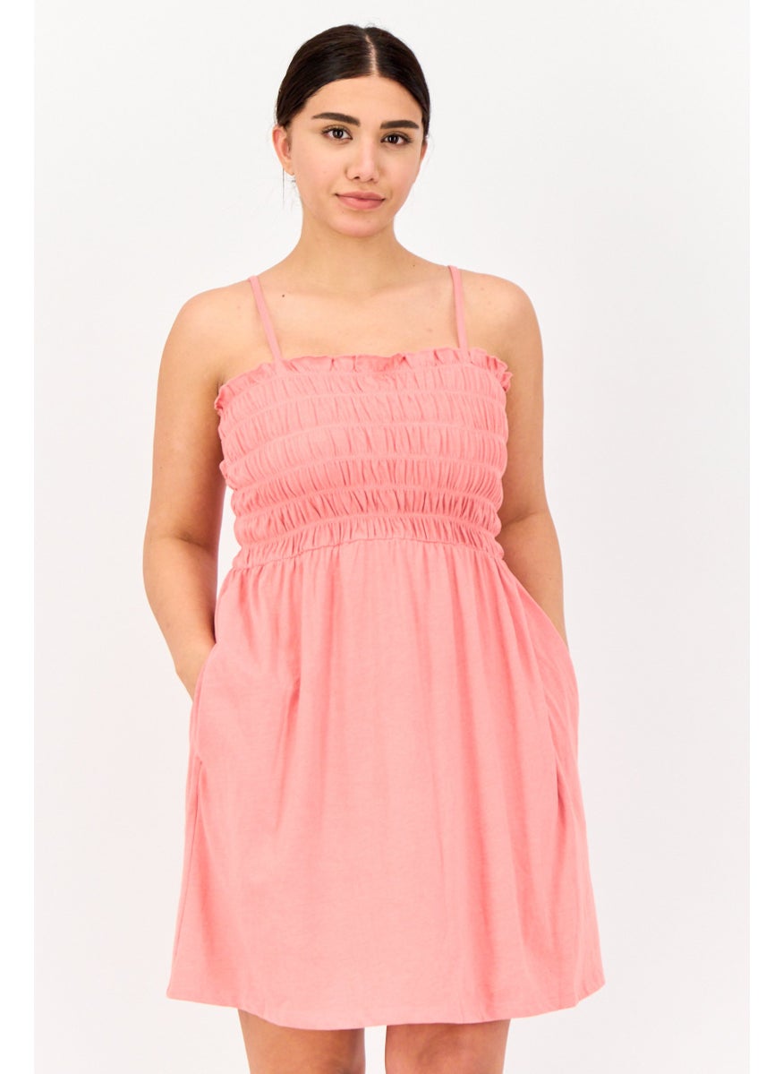 ONLY Women Textured Mini Dress, Old Pink  - Image 1