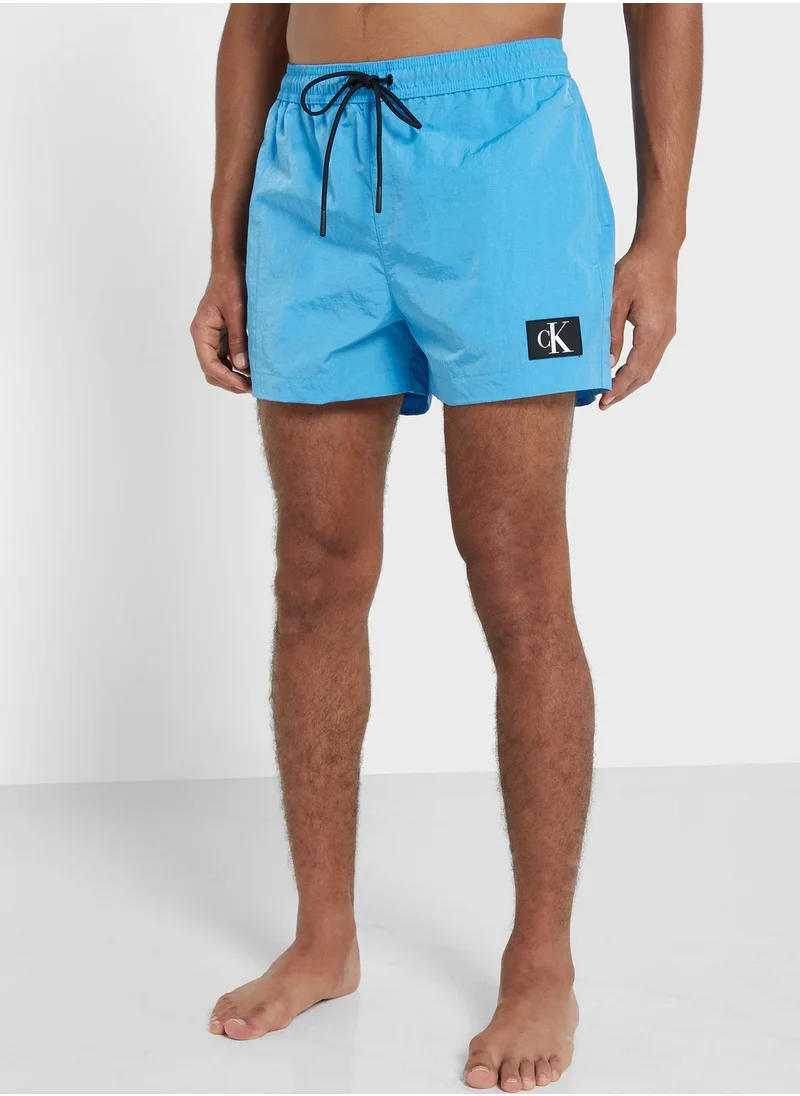 CALVIN KLEIN Logo Drawstring Swim Shorts