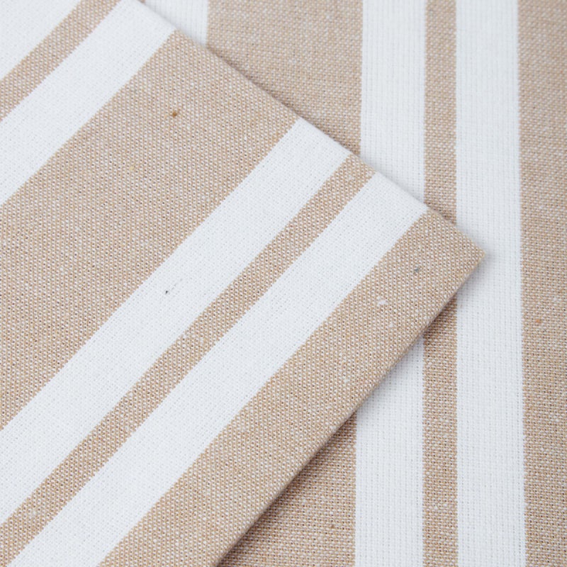 Encasa XO Christmas Farmhouse Throw Pillow Covers Set of 2 18x18 in Franca Beige Stripes | Decorative Cushion Covers No Inserts | Plaid and Stripes Pillow Covers for Living Room, Couch - Image 2