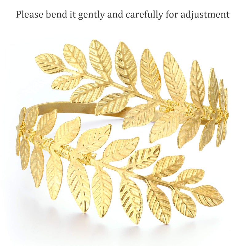 Coucoland Greek Goddess Jewelry Women - Gold Toga Athena Cleopatra Hercules Egyptian Aphrodite God Roman Accessories Set Leaf Headpiece Crown Halloween - Image 5