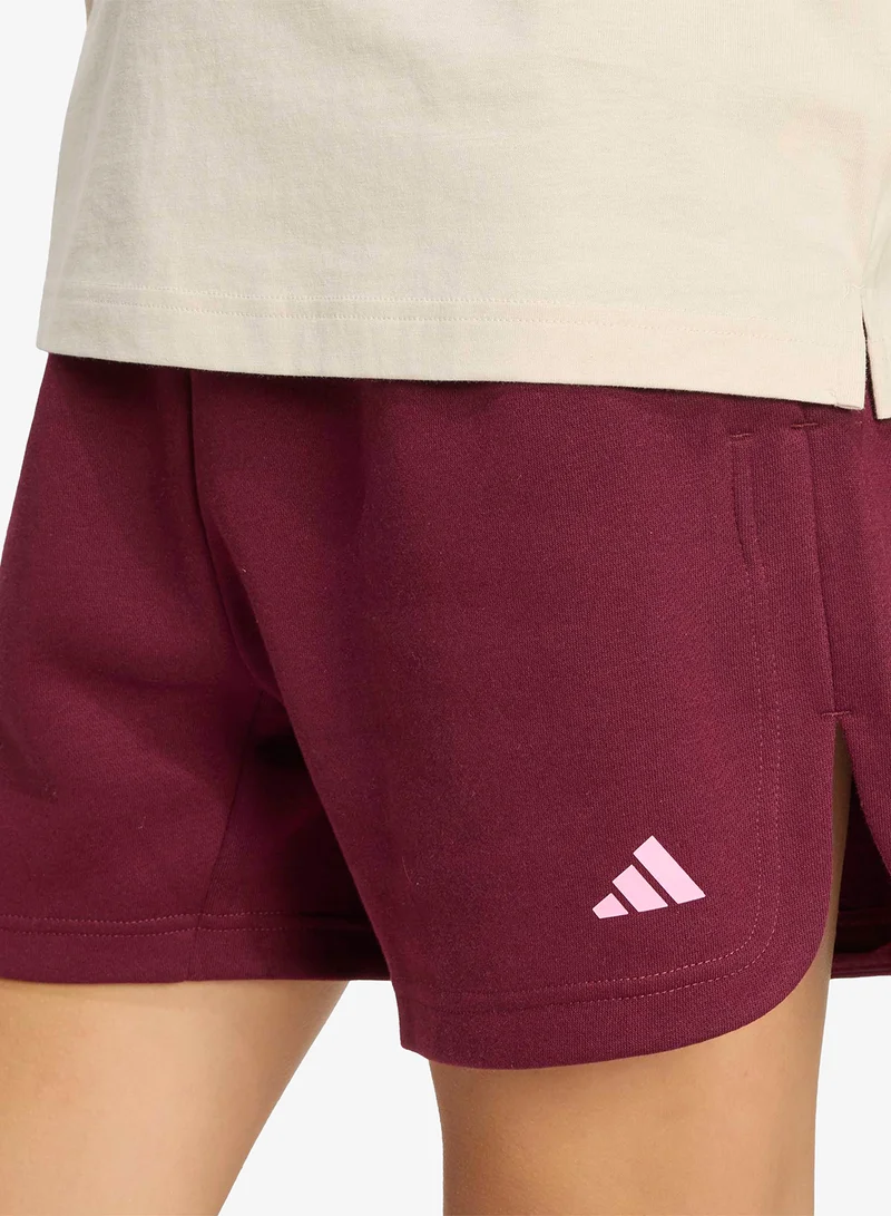 Adidas  3-Stripes Studio Fleece Loose Shorts for Women | Best Price UAE