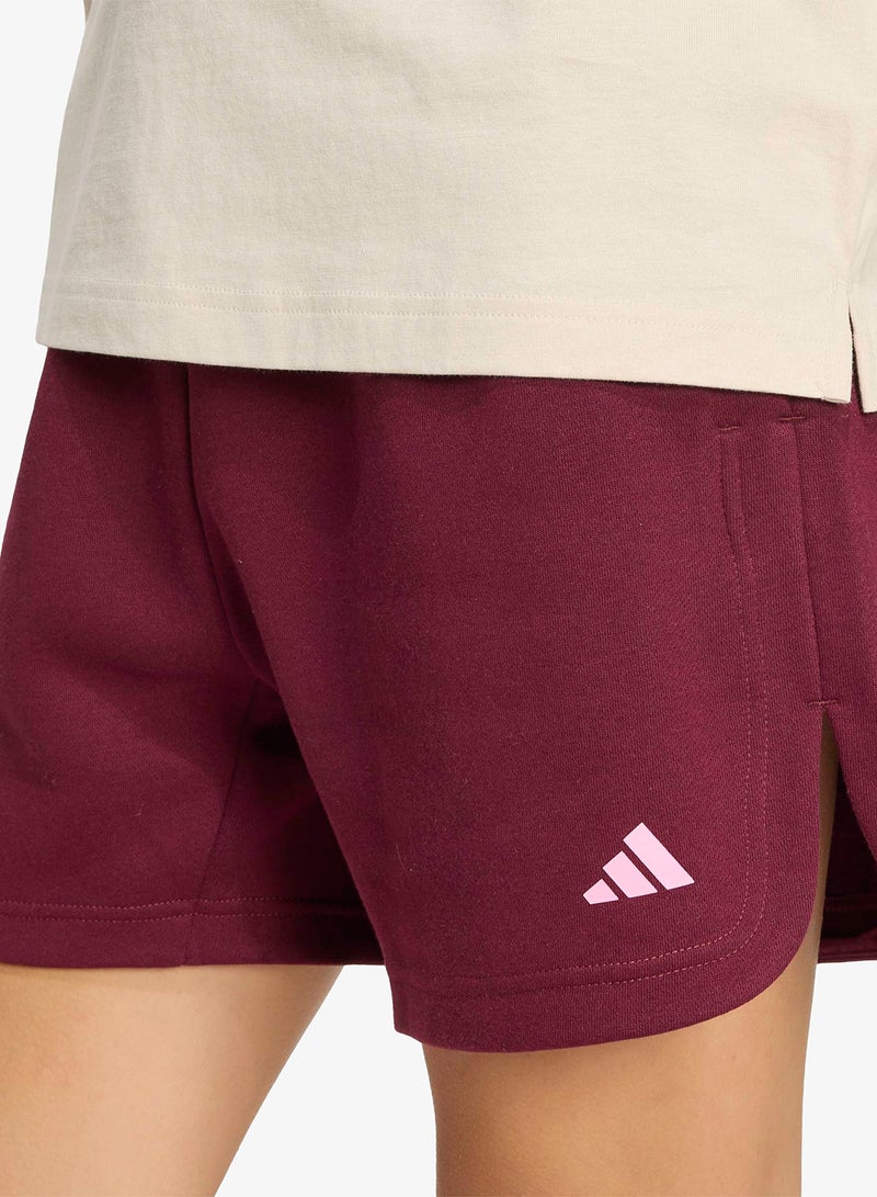 Adidas 3-Stripes Studio Fleece Loose Shorts - Image 4