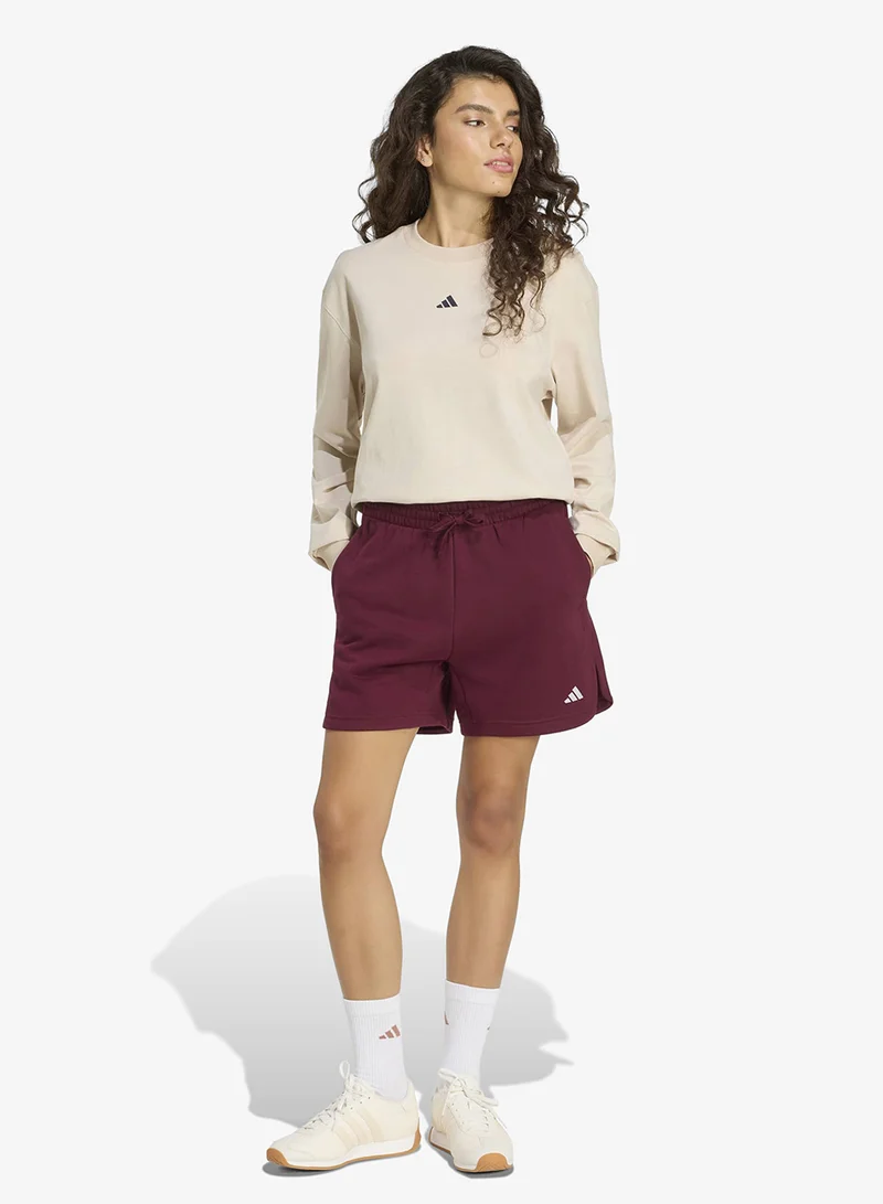 Adidas  3-Stripes Studio Fleece Loose Shorts for Women | Best Price UAE