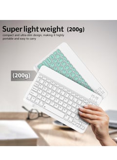 ELTRAZONE Set of Rechargeable Bluetooth Keyboard and Mouse - Portable Wireless Mouse/Keyboard Set - Android/iOS/Windows - Smart Phone/Tablet/PC - iPhone iPad Pro Air Mini, iPad OS/iOS (PINK)  - Image 5