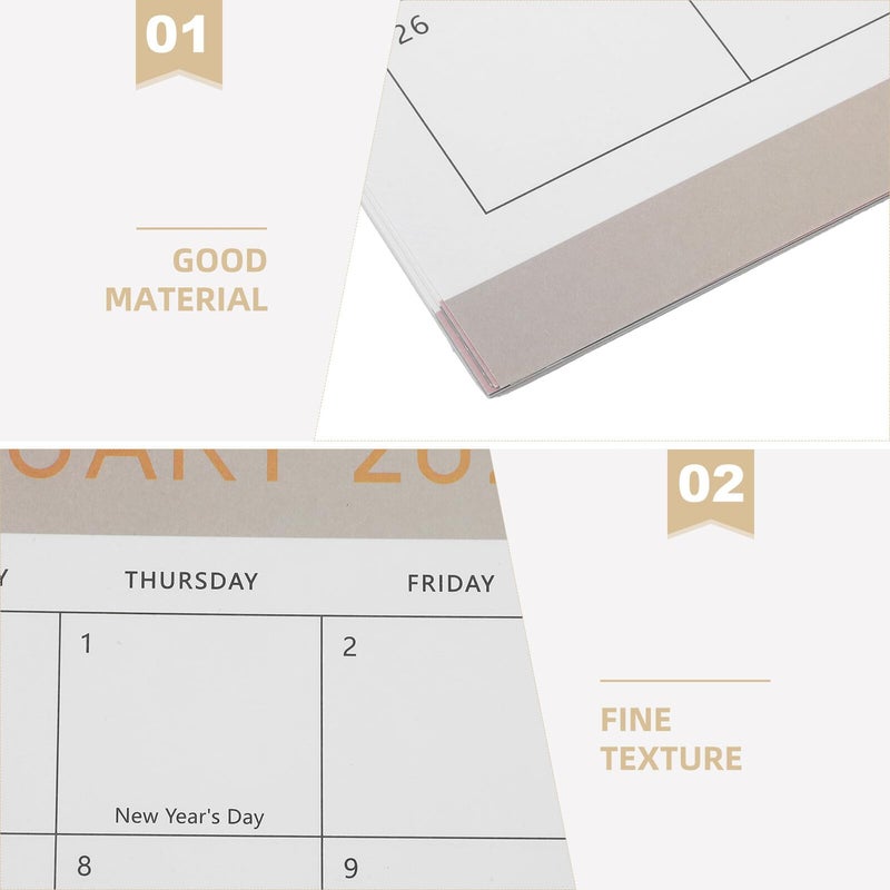 2026 18 Month Large Wall Calendar With Multinational Holidays Minimalist Monthly Planner For Home Office - Image 4