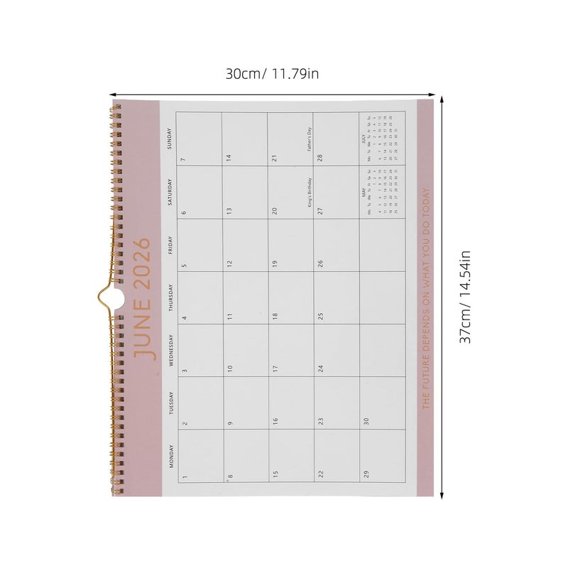 2026 18 Month Large Wall Calendar With Multinational Holidays Minimalist Monthly Planner For Home Office - Image 3