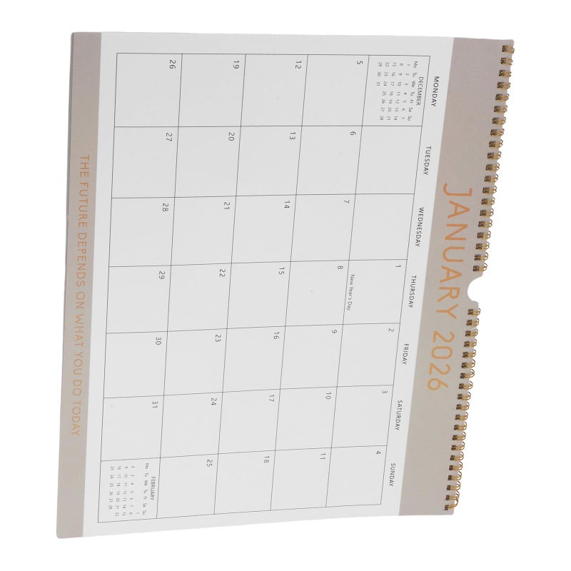 2026 18 Month Large Wall Calendar With Multinational Holidays Minimalist Monthly Planner For Home Office - Image 2