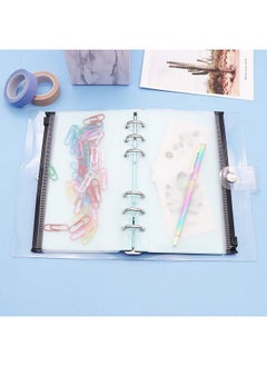 MEI YI TIAN 12Pcs A6 Black Zipper Pouch Loose Leaf 6 Hole Pvc Zip Folder For 6Ring Binder Journal Budget Filing Pockets Waterproof Envelope (A6 (105Mmx177Mm) 6 Holes 12Pcs Black Zipper)  - Image 5