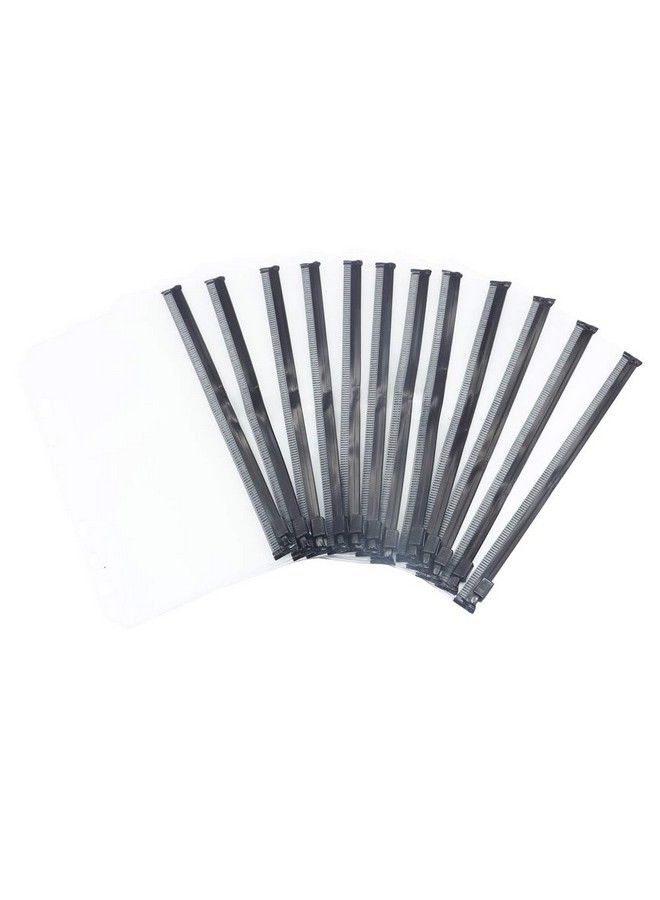 MEI YI TIAN 12Pcs A6 Black Zipper Pouch Loose Leaf 6 Hole Pvc Zip Folder For 6Ring Binder Journal Budget Filing Pockets Waterproof Envelope (A6 (105Mmx177Mm) 6 Holes 12Pcs Black Zipper)  - Image 2