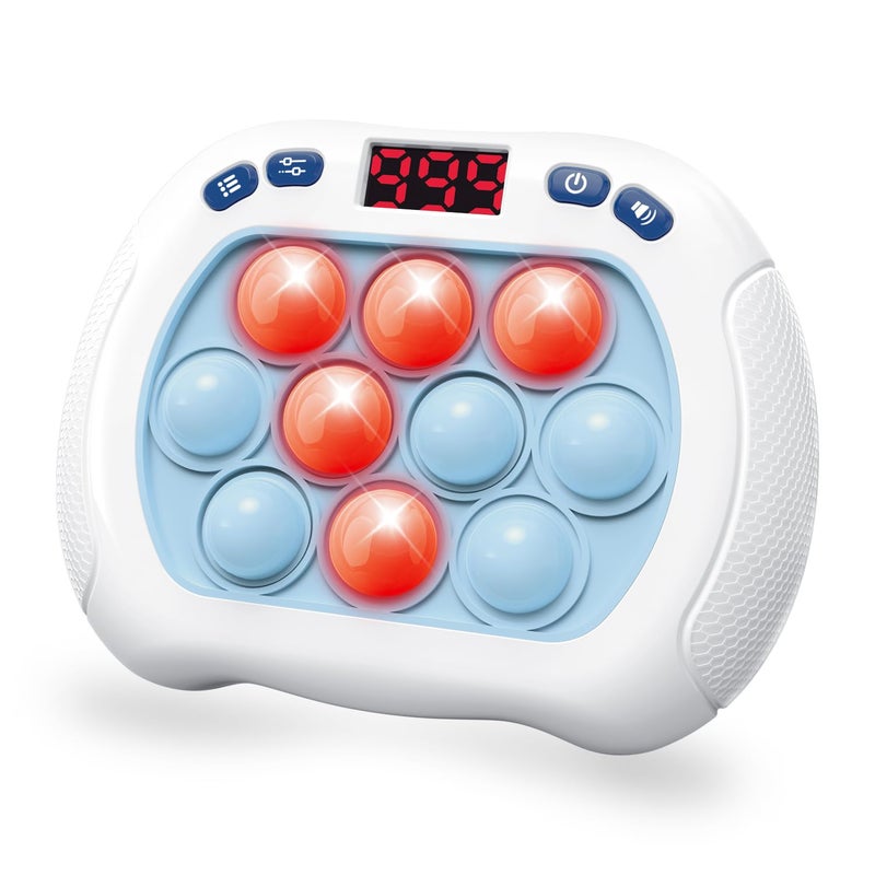 Intoypad Pop Game Light Up Fidget Toy for Kids 6 Modes LED Screen Quick Push Controller Electric Fidget Popper Game Quick Push Bubble Sensory Games Birthday Toys for Kids Lightblue - Image 2