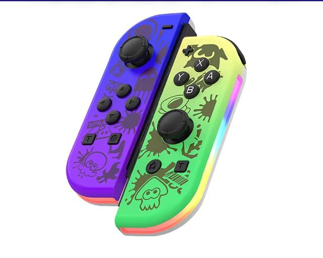 Tobo RGB LED Joy Con Controller for Nitendo Switch Compatible with Switch, Wireless Left and Right Joy Con for Switch Nintendo Support Dual Vibration/Wake-up/Screenshot. (Multi colour) TD-1333GA - Image 1