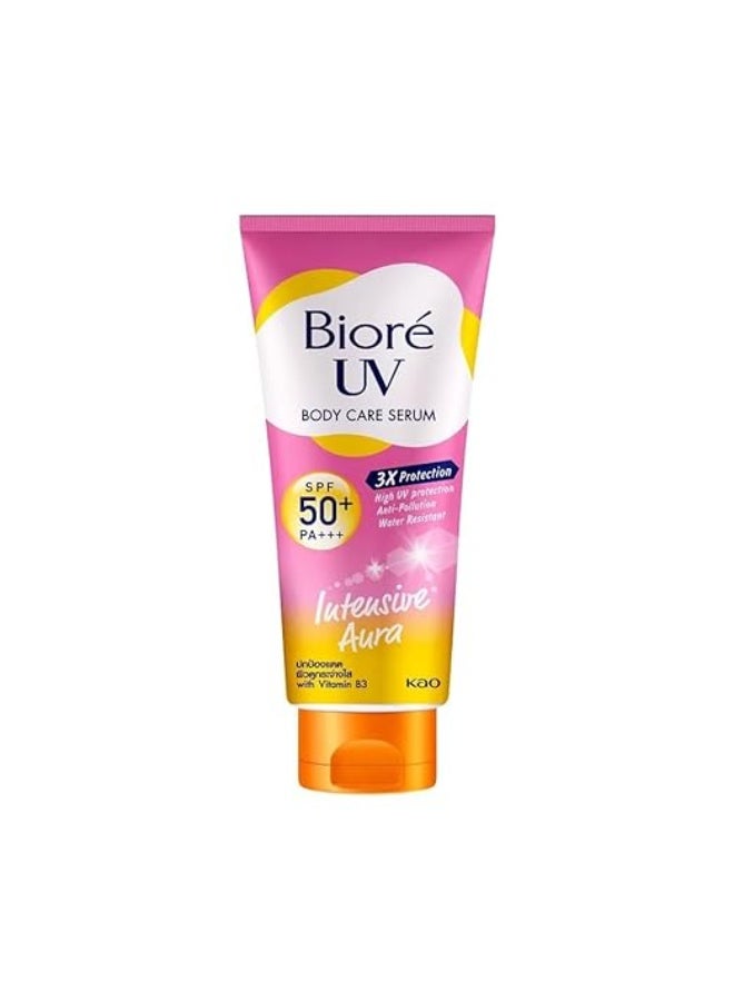 Biore UV Body Care Serum Intensive Aura, Vitamin E, Hyaluronic Acid, Light Texture, Water Resistant SPF50+ PA+++ 150 Ml. - Image 1