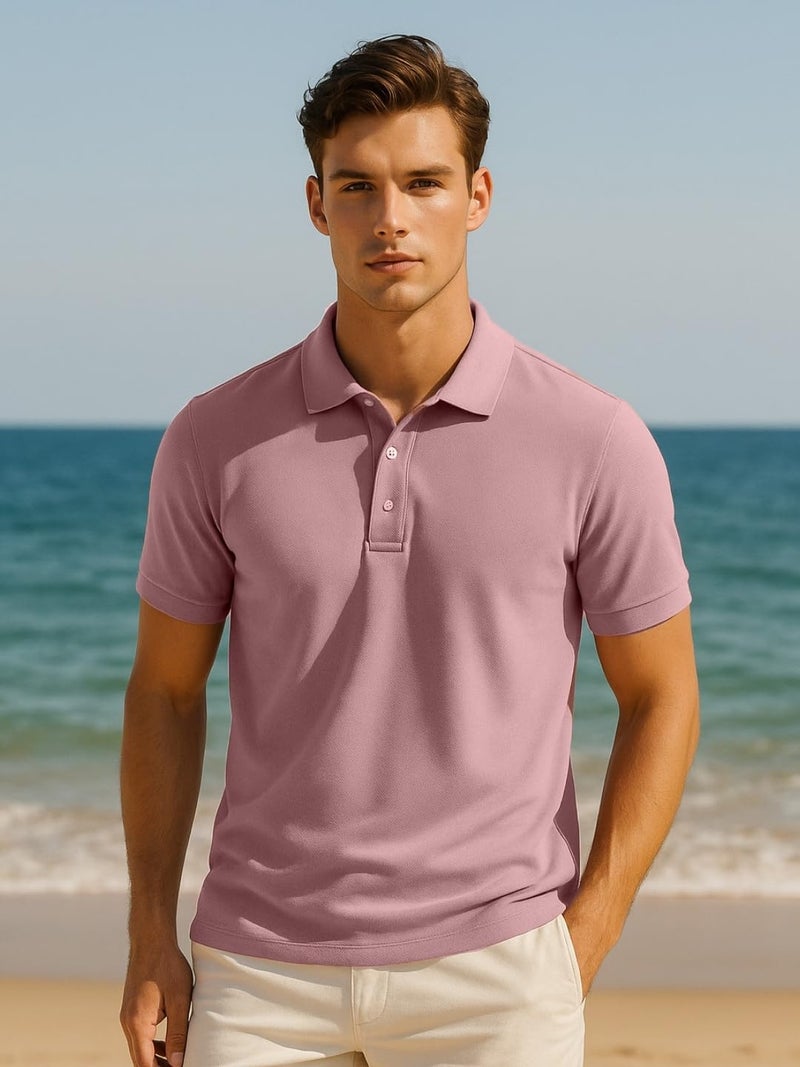 NOBERO Men's Cotton Solid Regular Fit Polo Shirt - Image 5