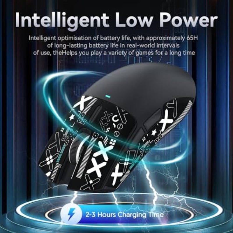 ATTACK SHARK X11 Gaming Mouse with Magnetic Charging Dock PixArt PAW3311 Gaming Sensor BT 2.4G Wireless Wired with Mouse Grip Tape 22000 DPI Gamer Mice for Win11 Xbox PS Mac Black - Image 5