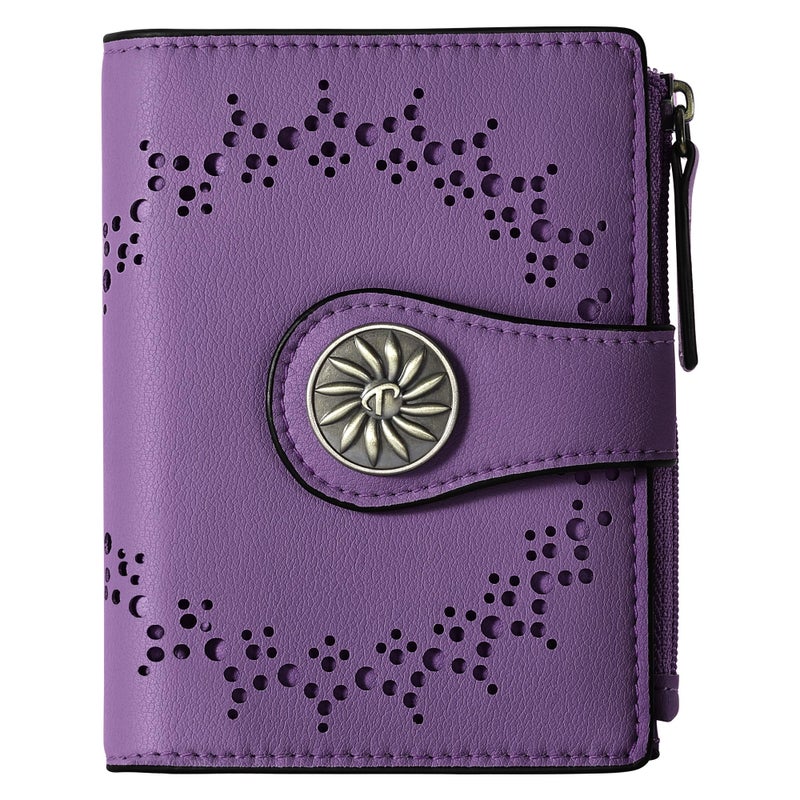 Tipmile Small Wallet for Women Bifold RFID Blocking Card Holder Leather Wallets with Zipper Coin Pocket - Image 1