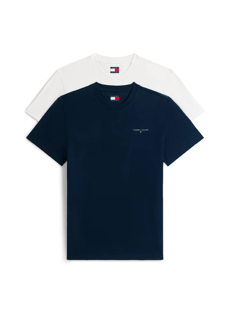 TOMMY JEANS 2-Pack Linear Logo Slim Jersey T-Shirts