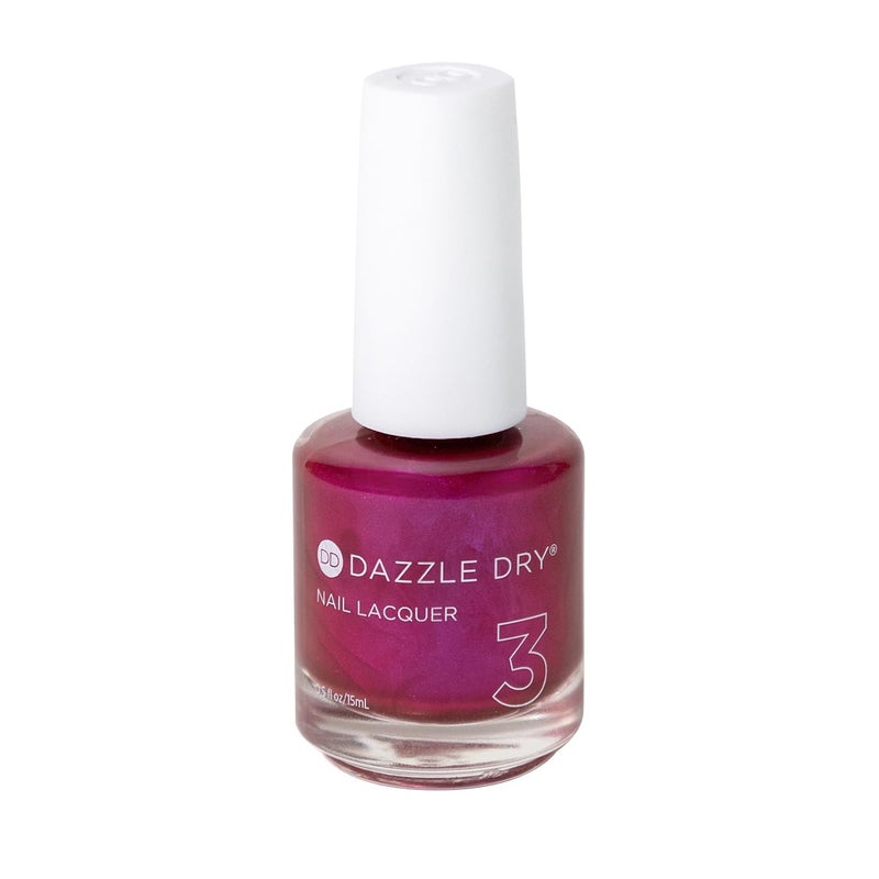 Dazzle Dry Nail Lacquer (Step 3) - Kaleidoscope - A full coverage metallic fuchsia. Full coverage metallic. (0.5 fl oz)