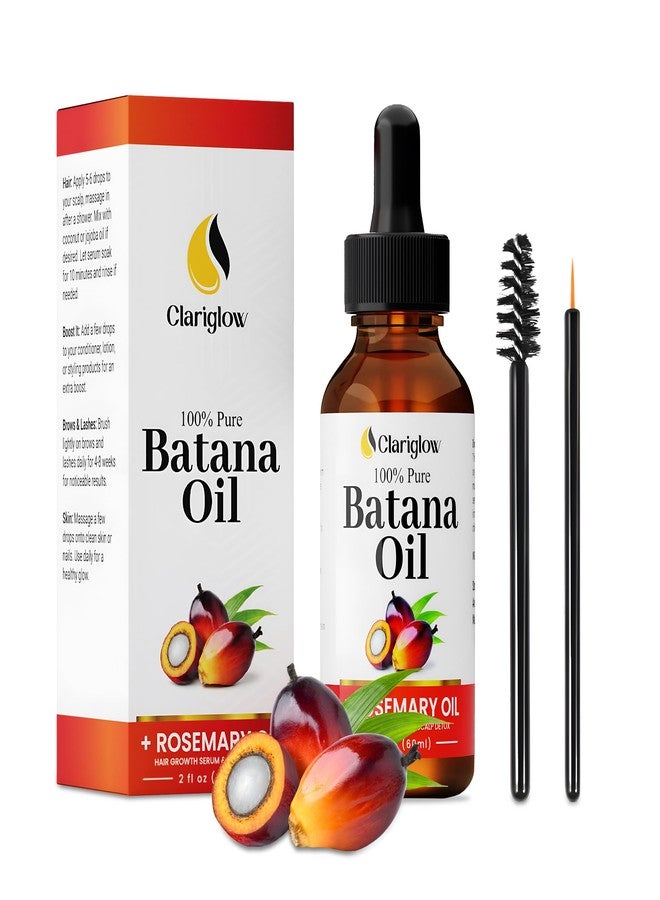 Clariglow 100% Pure Batana Oil for Hair Growth with Rosemary Serum | Batana Natural Hair Growth Oil Serum (2 fl oz) Aceite de Batana - Image 1