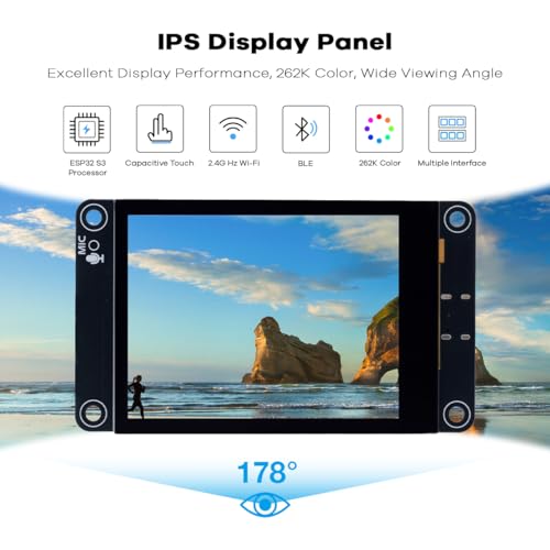 Hosyond ESP32-S3 Touchscreen Module, 2.8" 240x320 IPS LCD EPS32 Display with WiFi Bluetooth Capacitive Touch Screen for Arduino IoT Projects - Image 2