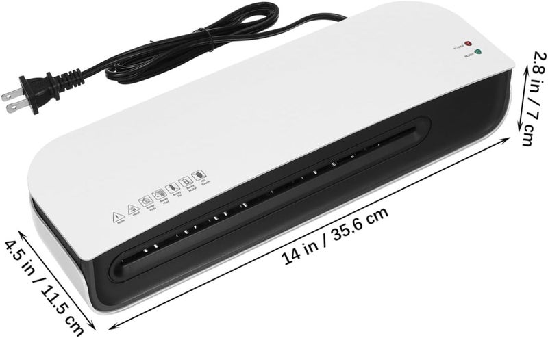 Thermal Laminator Machine Photo Laminator Fast Warm-up Compact Desktop Laminating Machine with US Plug for Home Office Use with Laminating - Image 2