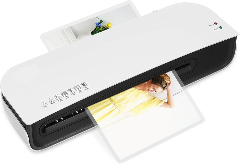 Thermal Laminator Machine Photo Laminator Fast Warm-up Compact Desktop Laminating Machine with US Plug for Home Office Use with Laminating - Image 1