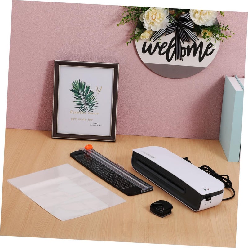 Thermal Laminator Machine Photo Laminator Fast Warm-up Compact Desktop Laminating Machine with US Plug for Home Office Use with Laminating - Image 4