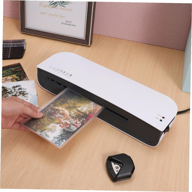 Thermal Laminator Machine Photo Laminator Fast Warm-up Compact Desktop Laminating Machine with US Plug for Home Office Use with Laminating - Image 5