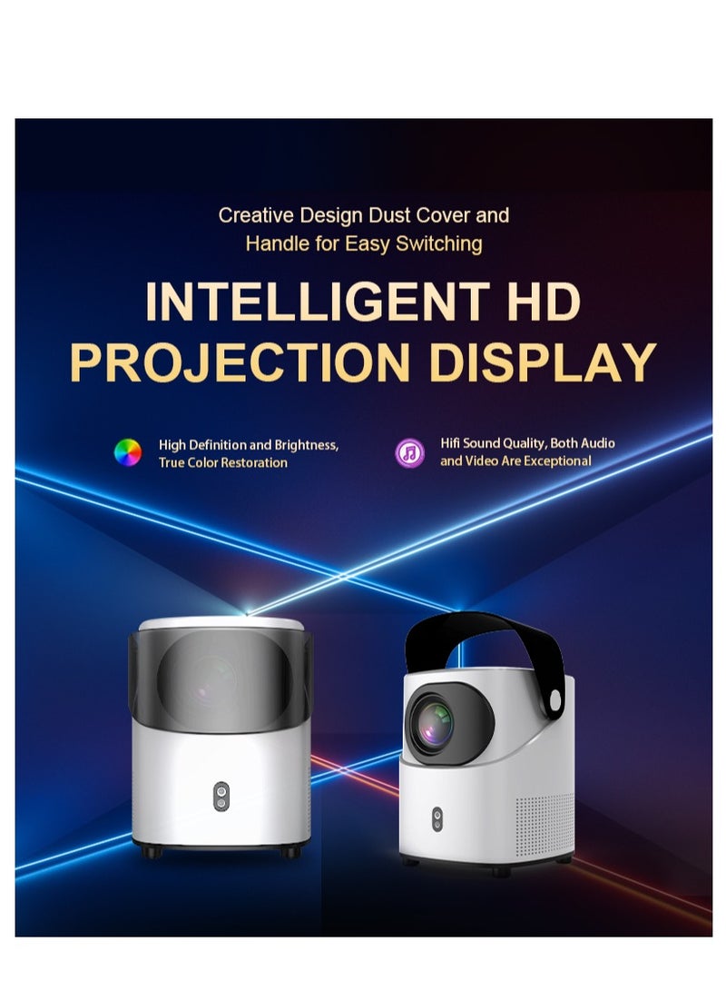 GULFLINK One-button Quick Focus Supports 4K Video Dust Cover Handle Brightness HD Projection Display Projector - Image 2