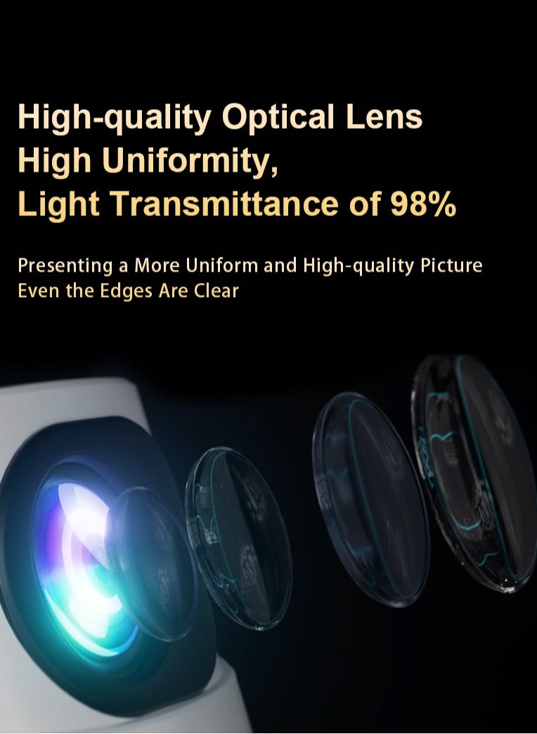 GULFLINK One-button Quick Focus Supports 4K Video Dust Cover Handle Brightness HD Projection Display Projector - Image 4